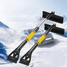 Korbi Teleskopska avto krtača in strgalo za sneg