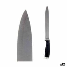 slomart kuhinjski nož 3,5 x 33 x 2 cm srebrna črna nerjaveče jeklo plastika (12 kosov)