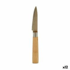 slomart nož za lupljenje srebrna rjava nerjaveče jeklo bambus 22 x 19,5 x 2 cm (12 kosov)