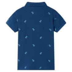 Vidaxl Otroška polo majica temno modra 92