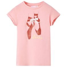 Greatstore Otroška majica s kratkimi rokavi roza 116