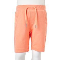 Vidaxl Otroške kratke hlače z vrvico neon oranžna 92