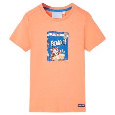 shumee Otroška majica s kratkimi rokavi neon oranžna 140