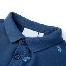 Vidaxl Otroška polo majica temno modra 92