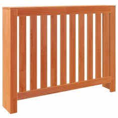 Greatstore Pokrov za radiator voščeno rjav 108,5x19x84 cm trdna borovina