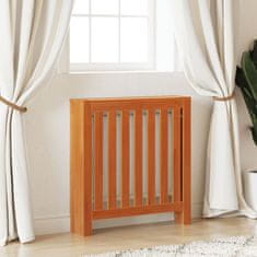 Greatstore Pokrov za radiator voščeno rjav 79,5x19x84 cm trdna borovina