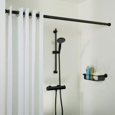 Vidaxl Sealskin Teleskopska palica za tuš zaveso 125-220 cm črna