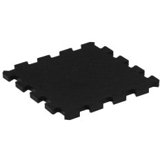 Vidaxl Gumijaste talne plošče 16 kosov črna 16 mm 30x30 cm