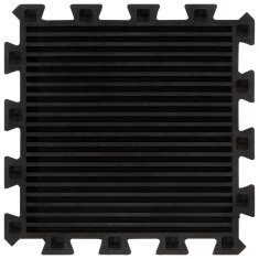 Vidaxl Gumijaste talne plošče 16 kosov črna 16 mm 30x30 cm