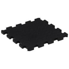 Vidaxl Gumijaste talne plošče 9 kosov črne 16 mm 30x30 cm