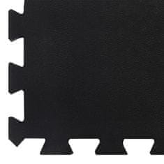Greatstore Gumijasta talna ploščica črna 12 mm 100x100 cm