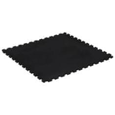 Greatstore Gumijasta talna ploščica črna 12 mm 100x100 cm