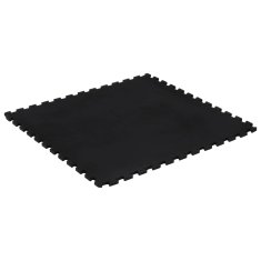 Vidaxl Gumijasta talna ploščica črna 12 mm 100x100 cm
