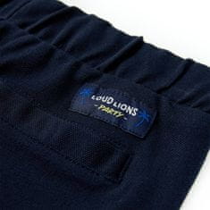 Vidaxl Otroške kratke hlače z vrvico mornarsko modre 128