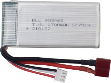 YUNIQUE GREEN-CLEAN 1 kos 7.4V 1700mAh litijeva baterija, združljiva s 4WD hitrim RC avtomobilom - modeli 9200 / 9200E / 200E / 9202E / 9203E / 9204E / 9205E / 9206E / 2995 / YC300
