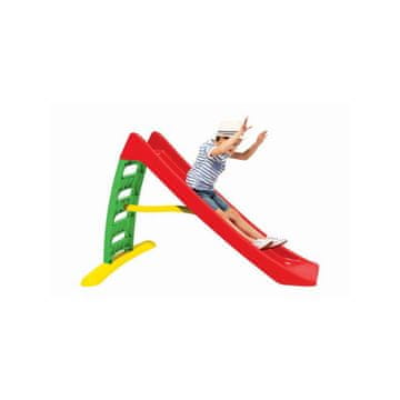 Dohany 463 velik tobogan za otroke (170 cm) rdeč/zelena lestev s priklopom za vodo