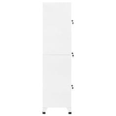 Vidaxl Omara s ključavnico bela 38x45x180 cm jeklo