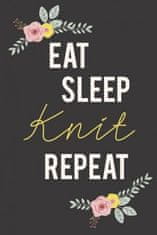 Eat Sleep Knit Repeat: Knitting Paper 4:5 - 125 pages to note down your Knitting projects and patterns.