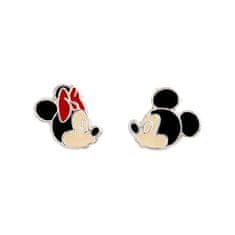Disney Srebrni uhani Mickey in Minnie Mouse ES00087SL.CS