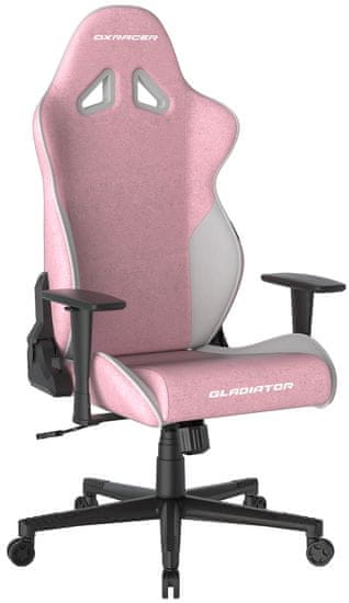 DXRacer DXRacer GLADIATOR igralni stol roza in bela, tkanina