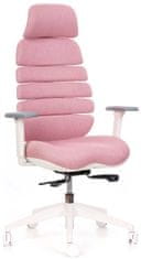 Mercury Pisarniški stol SPINE s PDH bela plastika roza LS2-01