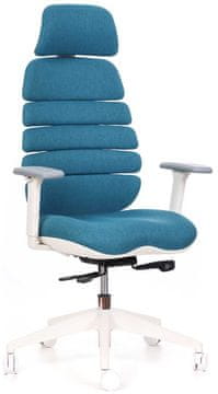 Mercury Pisarniški stol SPINE s PDH bela plastika turkizna LS2-23
