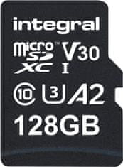 Integral 128GB Micro SD 4K branje 180MB/s pisanje 90MB/s MicroSDXC A2 C10 U3 UHS-I 180-V30