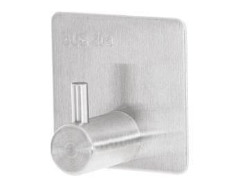 shumee Samolepilni obešalnik s kavlji, močna srebrna