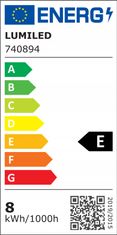 LUMILED 3x LED žarnica E27 G95 8W = 75W 880lm 3000K Toplo bela 360° Filament mlečni mehurček