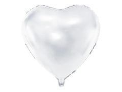 WOWO Balon iz folije Srce 45 cm - Balon iz bele folije Srce 45 cm
