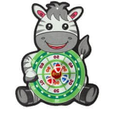 WOWO Igra pikado s tarčo - Varna igra pikado različica II Velcro s tarčo Zebra