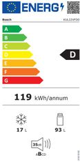 Bosch KUL22VFD0 podvgradni hladilnik