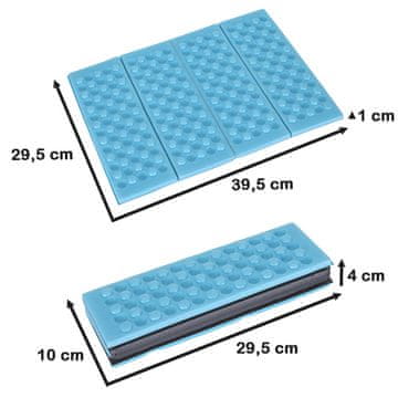 WOWO Zložljiva penasta podloga za sedenje na poti modra