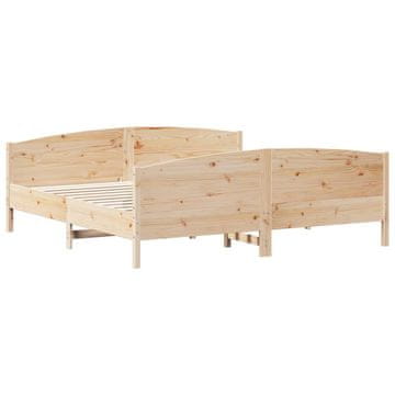 Vidaxl Posteljni okvir brez vzmetnice 200x200 cm trdna borovina