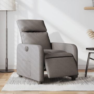 Vidaxl vidaXL Električni naslanjač, taupe, oblazinjenje iz blaga