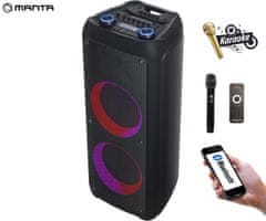 Manta SPK1202B250 KRIOS karaoke zvočnik, Bluetooth 5.0, TWS, Equalizer, baterija, Super Bass, USB/SD/AUX/MIC