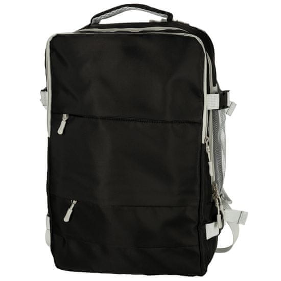WOWO Potovalni nahrbtnik za letalo - črn potovalni nahrbtnik za letalo z vodoodpornim USB kablom 45x16x28 cm