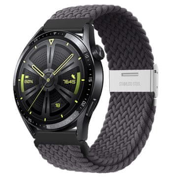 BStrap Elastic Nylon 2 pašček za Xiaomi Amazfit GTR Mini, space ash