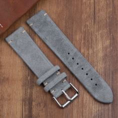 BStrap Suede Leather pašček za Xiaomi Amazfit GTR Mini, gray