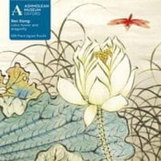 Adult Jigsaw Puzzle Ashmolean: Ren Xiong: Lotus Flower and Dragonfly (500 pieces)