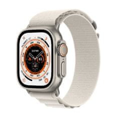 Apple Watch Ultra pametna ura, 49 mm, Titanium ohišje, pašček Alpine Loop Starlight, L (MQFT3PM/A)