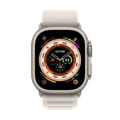 Apple Watch Ultra pametna ura, 49 mm, Titanium ohišje, Alpine Loop Starlight pašček, M