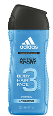 Adidas After Sport 3v1 gel za tuširanje, 250 ml