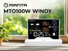 Manta MTO100W Windy vremenska postaja + brezžični senzor, bela