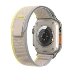 Apple Watch Ultra pametna ura, 49 mm, Titanium ohišje, Trail Loop pašček, bež/rumena, S/M