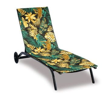 Blazina za ležalnik na plaži - prevleka na zadrgo - 55x195 cm - Monstera