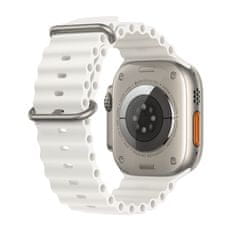 Apple Watch Ultra pametna ura, 49 mm, Titanium ohišje, Ocean Band pašček, bela