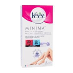 Veet Minima Easy-Gel Wax Strips Legs & Body depilacijski trakovi za telo z zmanjšanim odstotkom strupenih kemikalij 12 kos za ženske