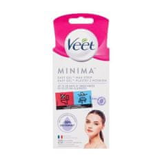 Veet Minima Easy-Gel Wax Strips Face depilacijski trakovi za obraz z zmanjšanim odstotkom strupenih kemikalij 20 kos za ženske