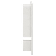 Vidaxl Niša za tuš kabino z 2 predelkoma mat bela 41x51x10 cm